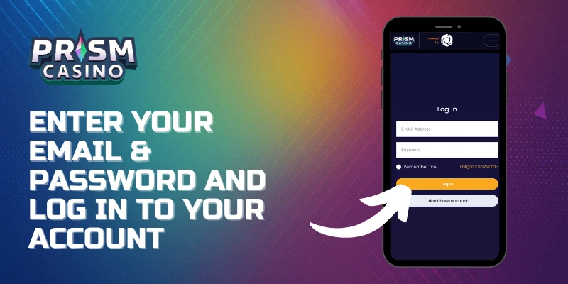 Enter your email & password and log in to your account
