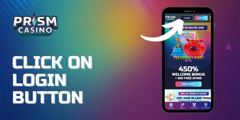 click on login button